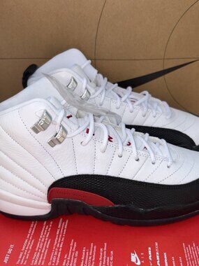 NEW Nike Air Jordan 12 Retro Taxi Flip GS Black White Size 4Y 153265-162